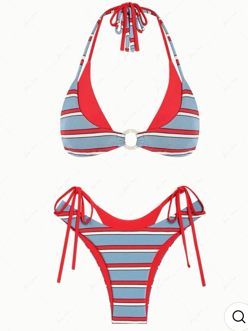 NWT Seamolly red/white/blue striped bikini set